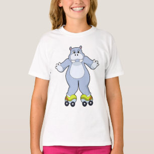 Hippo with Roller skates T-shirt