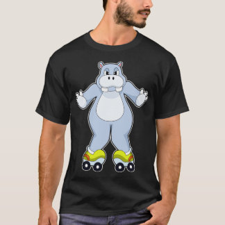 Hippo with Roller skates T-shirt