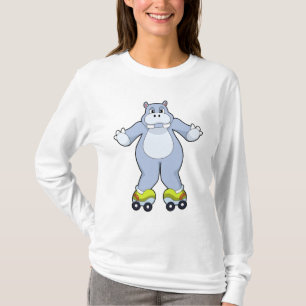 Hippo with Roller skates T-shirt
