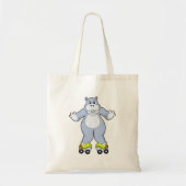 Hippo with Roller skates Tote Bag (Voorkant)