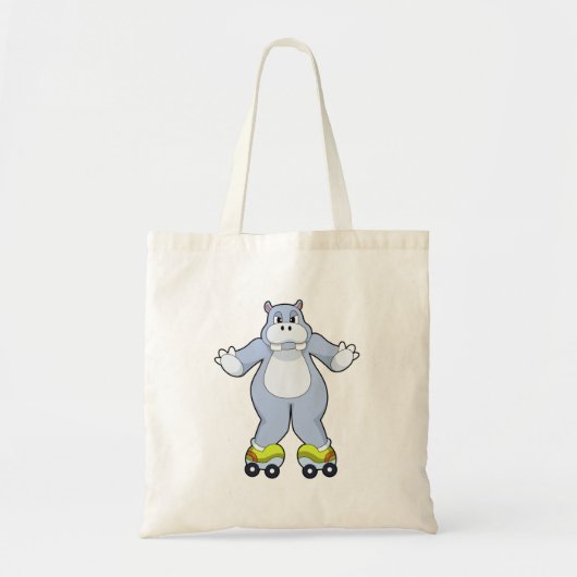 Hippo with Roller skates Tote Bag (Voorkant)
