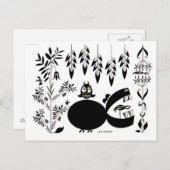 Hippo yawning briefkaart (Voorkant / Achterkant)