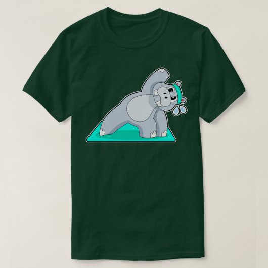Hippo Yoga Gymnastiek T-shirt (Design voorkant)