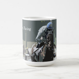 Hippocampe Avec Jockey Dans Mug Café Bleu