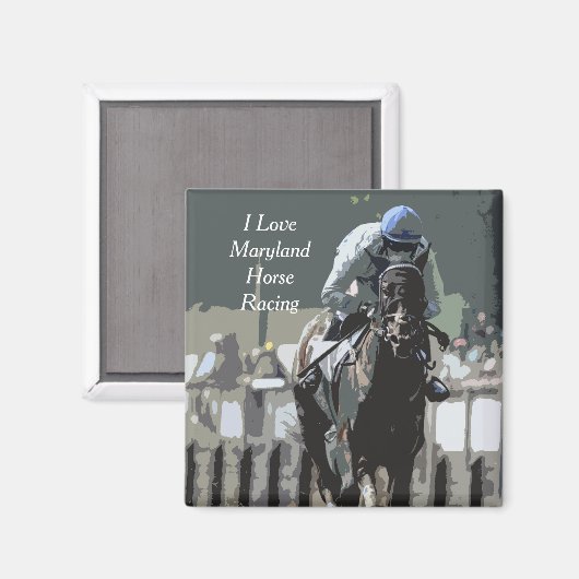 Hippocampe Avec Jockey En Aimant Solide Bleu (Recto/Verso)