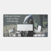 Hippocampe Avec Jockey En Mat De Bureau Bleu (Clavier et souris)