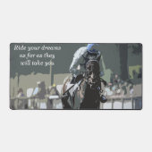 Hippocampe Avec Jockey En Mat De Bureau Bleu (Recto)