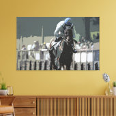 Hippocampe Avec Jockey En Toile Bleue Imprimer (Insitu(Salon))