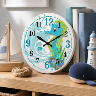 Hippocampe bébé Horloge murale pour chambre d'en