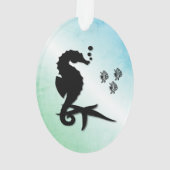 Hippocampe dans le vert (dos)