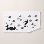 Hippocampe et poisson tigre (Serviette à main)