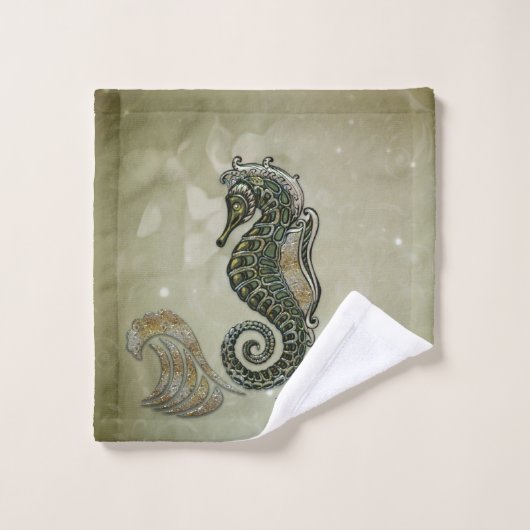 Hippocampe imaginaire (Gant de toilette)