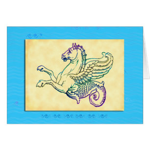 Hippocampe mythique d'hippocampe de mer Art Vintag