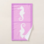 Hippocampe rose (Serviette à main)