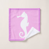Hippocampe rose (Gant de toilette)