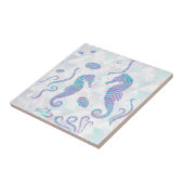 Hippocampes - carreau de céramique (Côté)