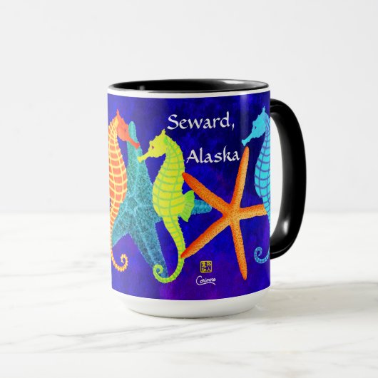 Hippocampes, Seward - 15 onces. Tasse combinée (Devant droit)