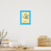 Hippocampus Grec Cheval de mer Poster d'Art Vintag (Cuisine)