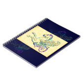 Hippocampus Mythisch Zee Paard Kunst Notitieboek (Linkerzijde)