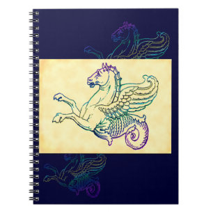 Hippocampus Mythisch Zee Paard  Kunst Notitieboek