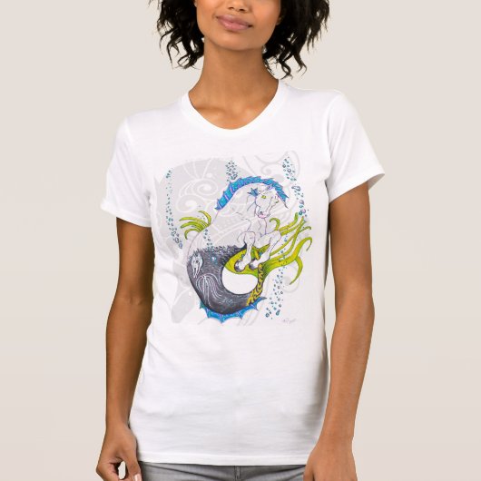 Hippocampus (schedel) met grijs hart t-shirt (Voorkant)