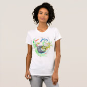 Hippocampus (schedel) onder het Zee T-shirt (Voorkant volledig)
