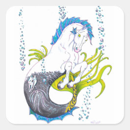 Hippocampus (schedel) vierkante sticker