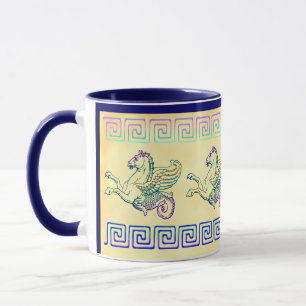 Hippocampus Sea Horse Art Vintage Café Mug
