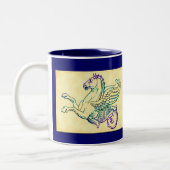Hippocampus Sea Horse Art Vintage Café Mug (Gauche)