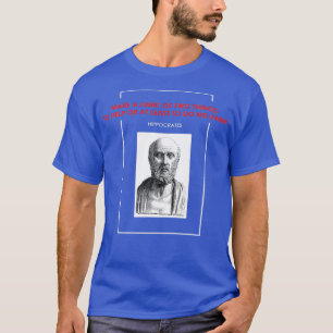 Hippocrates citeert eenvoudige zwarte BG T-shirt