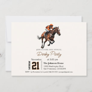 Hippodrome Anniversaire Derby Party Invitation