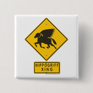 Hippogriff XING Vierkante Button 5,1 Cm