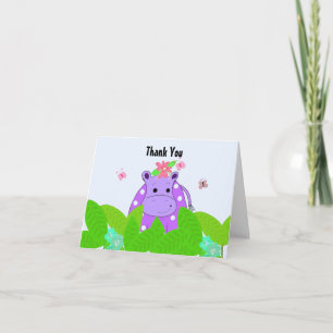 Hippopotame à pois violets Merci
