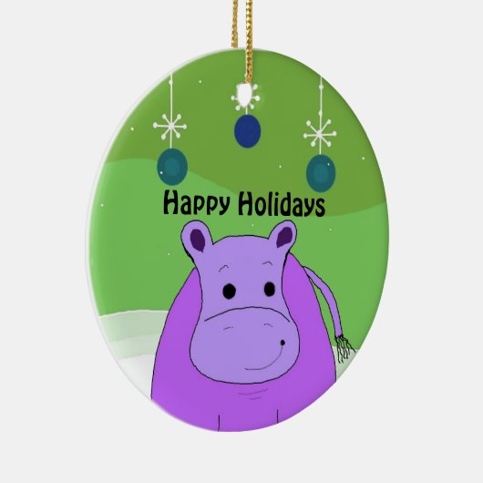 Hippopotame avec décorations de Noël (Droite)