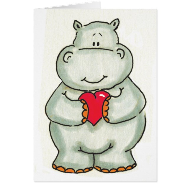 Hippopotame avec le coeur (Devant)