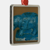 Hippopotame bleu avec la décoration noire (Droite)