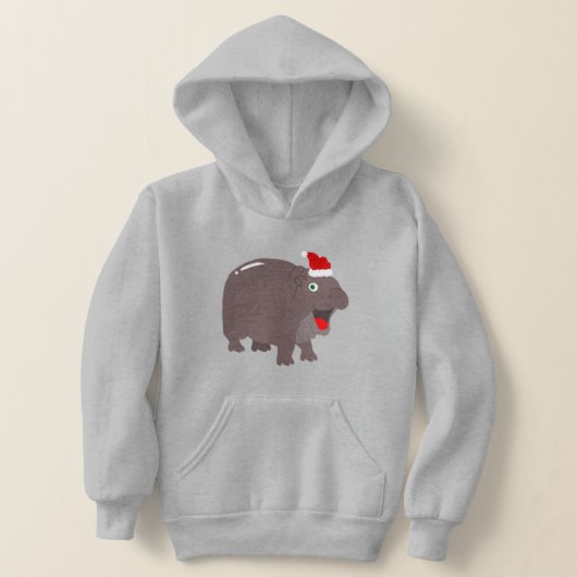 hippopotame de Noël de père Noël mignon (Poser)