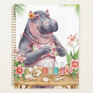 Hippopotame de Spa de Plage en Manucure de Bikini