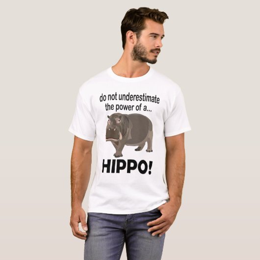 Hippopotame Funny Hippo T-shirt (Devant entier)