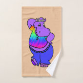 Hippopotame hippie (Serviette à main)