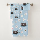 Hippopotame Lotus Blanc Bleu (En situation)