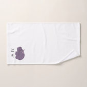 Hippopotame Monogrammé Design (Serviette à main)