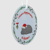 « Hippopotame pour Noël, c'est mon rêve » réglable (devant)