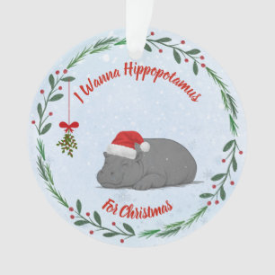 « Hippopotame pour Noël, c'est mon rêve » réglable