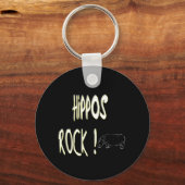 Hippopotame Rock ! Porte-clés (Recto)
