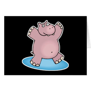 hippopotame rose idiot qui danse