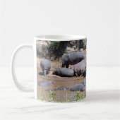 Hippopotames sur une tasse de rive (Gauche)