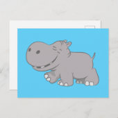 Hippopotamus Briefkaart (Voorkant / Achterkant)