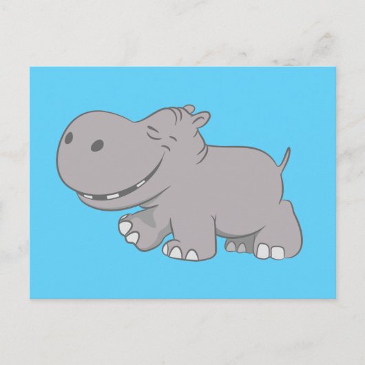 Hippopotamus Briefkaart (Voorkant)