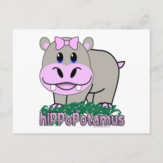 Hippopotamus Briefkaart (Voorkant)